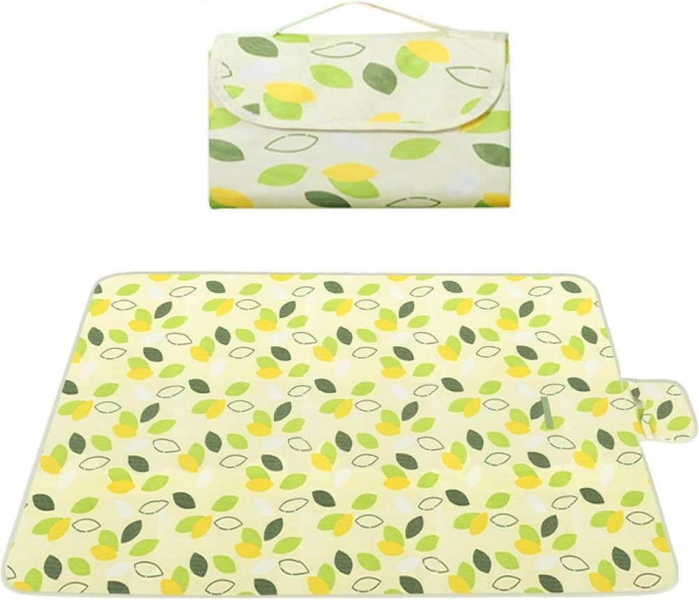 Waterproof Picnic Mat 150x200cm, Dark Green, Foldable with Carrying Handle, Durable for Camping Beach Park and Outdoor Activities