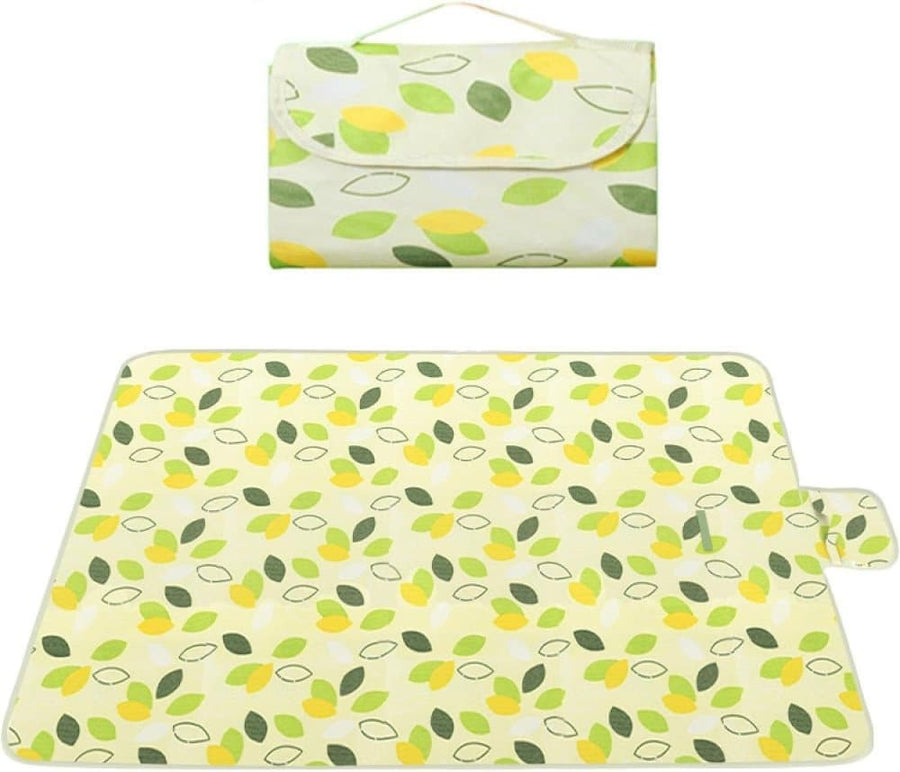 Waterproof Picnic Mat 150x200cm, Dark Green, Foldable with Carrying Handle, Durable for Camping Beach Park and Outdoor Activities
