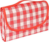 Waterproof Picnic Mat Foldable with Carrying Handle for Camping Beach Park and Outdoor Activities, 100x150cm, Pink
