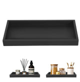 Black silicone storage tray for makeup and small items, decorative and practical organizer, 30 cm x 12.5 cm