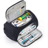 3-Layer School Pencil Case, Black, Multifunctional Spacious Pencil Bag for Pens and Stationery