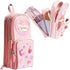 3 Compartments Cute Pencil Case Large Capacity Multifunctional Pencil Bag, Pink