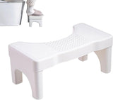 Non-Slip Toilet Stool, White, 40 x 21 cm, Wide Stomach Squatting Step for Bathroom