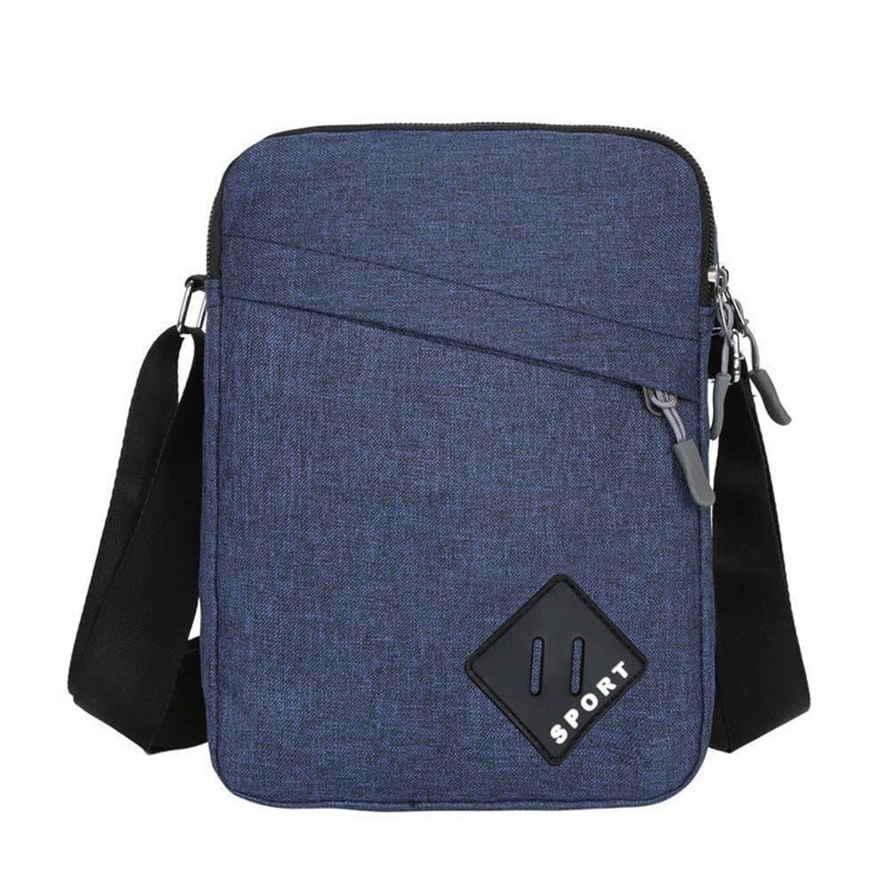 Waterproof Multifunctional Shoulder Bag with Two Compartments, 16x23x9cm, Blue