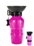 Dog Water Bottle with Bowl, Portable Pet Water Dispenser, Compatible with All Breeds, Pink