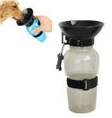 Portable Dog Water Bottle with Bowl, 500ml, Brown, Compatible with Dogs