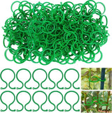 200 pcs Garden Plant Clips, Plastic Ring Design for Vines Tomatoes and Flowers, Decorative Garden Accessories