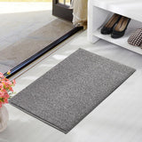 Non-Slip Jute-Like Doormat for Indoor Outdoor Use, Dust-Resistant Quick-Absorbing Welcome Mat, 60x90cm, Gray