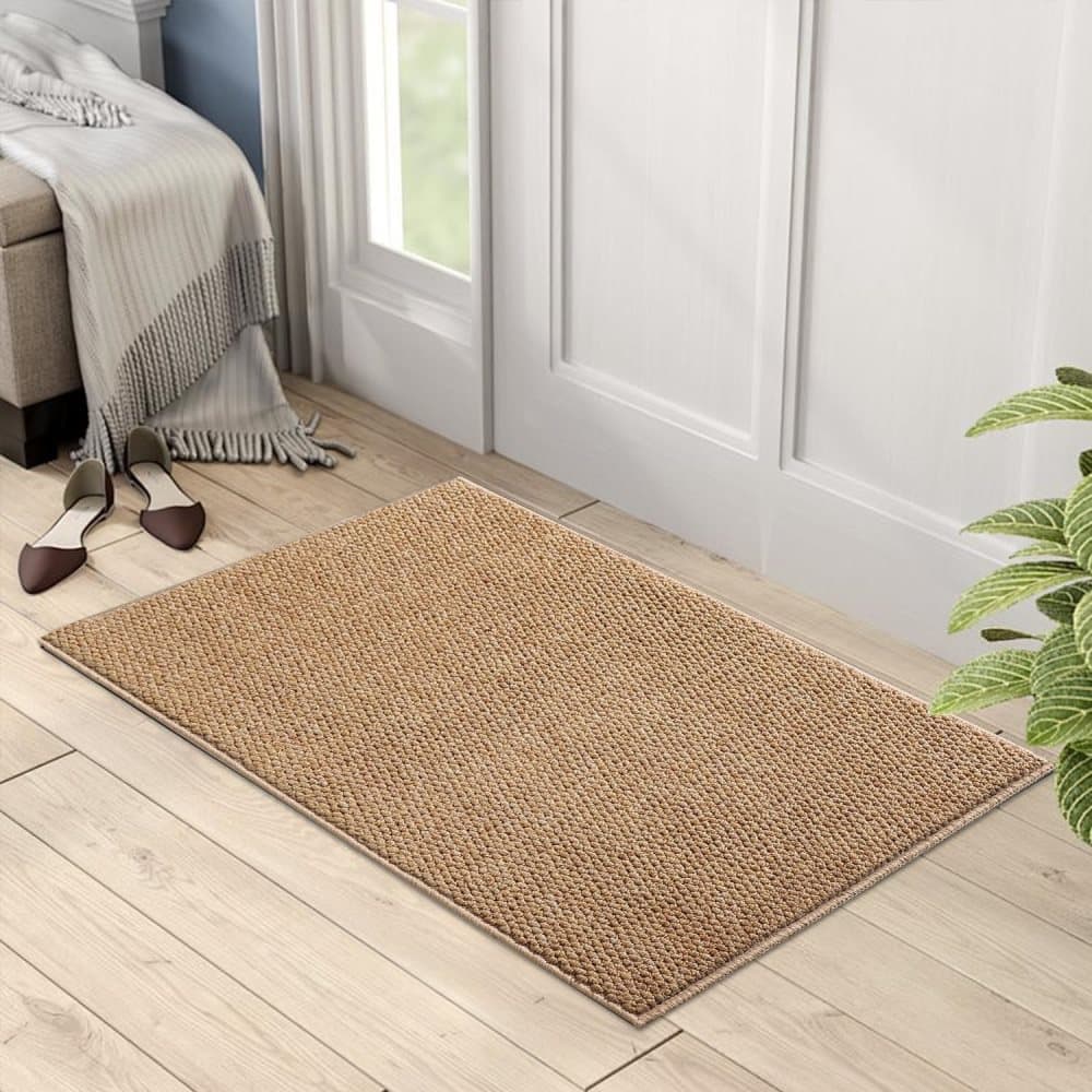 60x90cm Jute Doormat for Indoor and Outdoor Use Non-Slip Dust-Resistant Quick-Absorbing Welcome Mat, 40x60cm, Brown