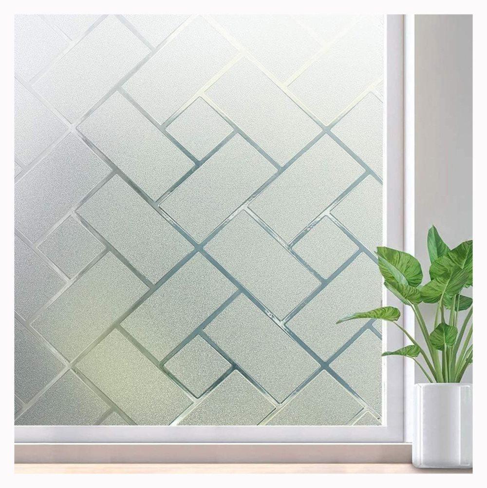 60cmx2m Window Film Self Adhesive Privacy Protection 3D Decorative Frosted Glass Film