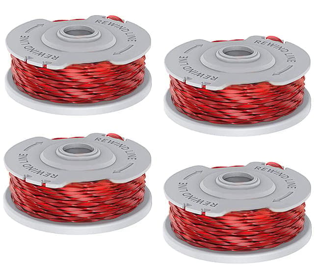 4 pcs Flymo Grass Trimmer Replacement Spool, 1.5mm Nylon Double Line with Auto Feed