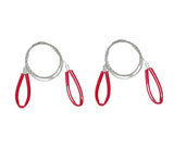 2 pcs Stainless Steel Wire Saw for Camping Hiking Emergencies, Cuts PVC Wood Plastic, Lightweight Durable, Red