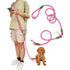 Reflective Hands-Free Dog Leash with Shoulder Strap for Jogging, Compatible with Small and Medium Dogs, Pink