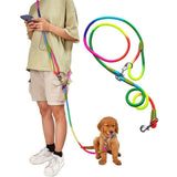 Reflective Hands-Free Dog Leash with Shoulder Strap for Jogging, Compatible with Small and Medium Dogs, Green, 1 Pack
