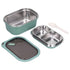 Stainless steel lunch box 1200ml with spoon, double layer 2 compartments leak-proof, 304 stainless steel, Green