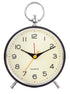 Silent Analog Alarm Clock with Snooze Button, Black, 16x11 cm