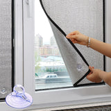 50x100cm Aluminum Foil Sun Protection Film, Self-Adhesive Thermal Insulation UV Privacy Film for Windows, Balcony, Conservatories, Black