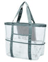 Foldable Mesh Beach Bag with 6 Pockets, Family Picnic Bag, Gray, One Size