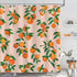3D Fruit Shower Curtain Waterproof Mold Resistant with 12 Hooks, 70x72 inches, Orange