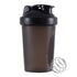400 ml Protein Shaker, Leak-proof Water Bottle with Stainless Steel Strainer and Measuring Scale, Black