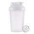 400ml Protein Shaker with Leak-proof Design, Stainless Steel Strainer and Measuring Scale, Multiple Colors, White