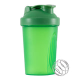 400ml Protein Shaker with Leak-proof Design, Stainless Steel Strainer and Measuring Scale, Multiple Colors, Green