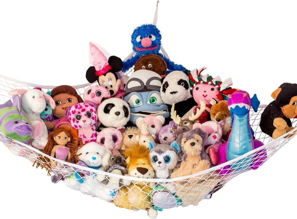 1 Pack Stuffed Animal Hammock with Storage, White, 60 x 30 cm