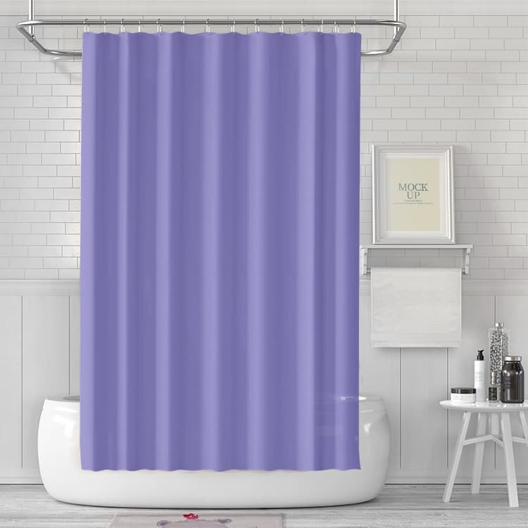 Waterproof Quick-Drying Shower Curtain 180x180cm, Mold Resistant for Bathroom and Outdoor Use, Light Purple