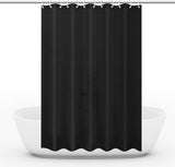 Waterproof Shower Curtain 180x180cm, quick-drying mold resistant, compatible with outdoor shower and bathroom, Black