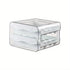 32-pcs XL Egg Storage Container, White, Transparent Double Layer Egg Holder for Refrigerator, Stackable Egg Dispenser
