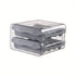 32-pcs XL Egg Storage Container for Refrigerator, Double Layer Transparent Egg Holder Dispenser, Stackable, Gray