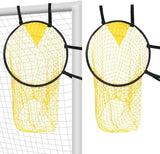 2-Pack Soccer Goal Net for Shooting Training, Portable Foldable, 6x4ft, Yellow