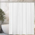White Waterproof Shower Curtain for Bathroom, 180x180 cm, Mildew Resistant PEVA with 12 Hooks