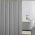 12 Hooks Waterproof Shower Curtain Solid Color Gray, 180x180 cm, Mildew Resistant PEVA for Bathroom