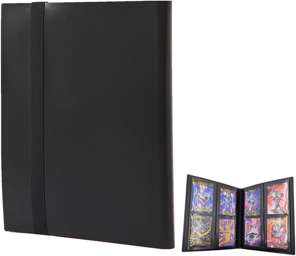 Football Star Card Collection Album 1 Pack, 4-Grid, Compatible with Pokemon and Sports Cards
