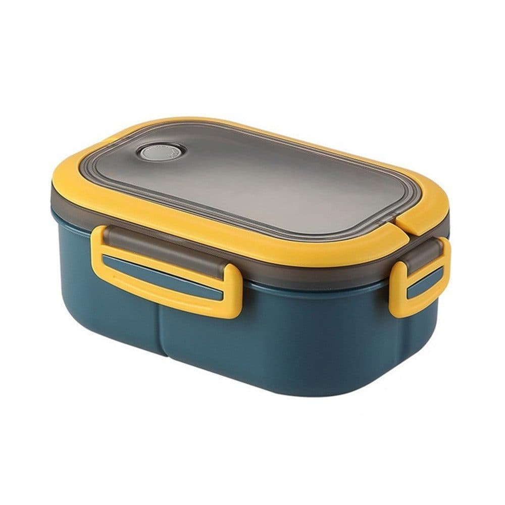 Lunch Box with Compartments for Kids and Adults, Blue, 14.5x21x8 cm