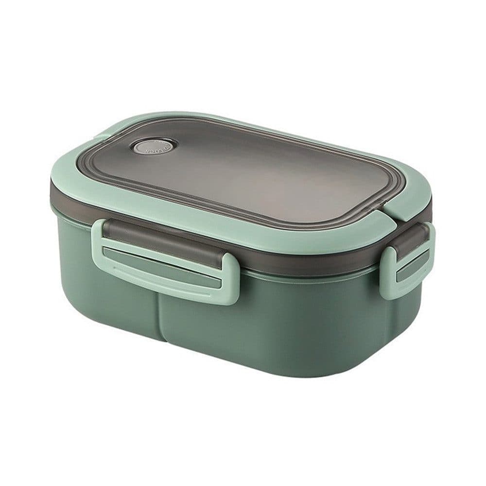 Children and Adults Lunch Box with Compartments, 14.5x21x8 cm, Green, Practical and Reusable