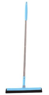 95 cm Water Scraper with Telescopic Handle, Rotatable for Wet and Dry Use, Compatible with Floors, Tiles, Windows and Showers, Blue