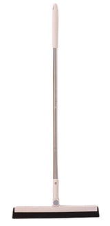 95 cm Floor Scraper with Telescopic Handle, Rotatable for Wet and Dry Use, Compatible with Floors Tiles Windows and Showers, Beige