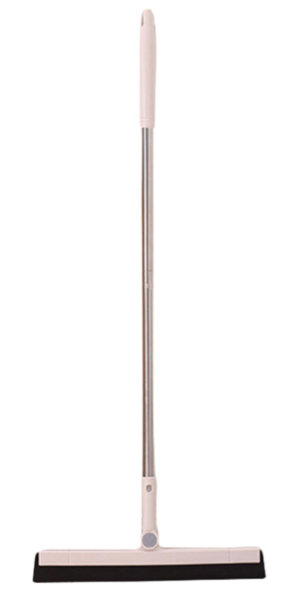 95 cm Floor Scraper with Telescopic Handle, Rotatable for Wet and Dry Use, Compatible with Floors Tiles Windows and Showers, Beige