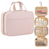 Waterproof Makeup Bag with Hanging Hook, Lightweight Toiletry Bag for Bathroom and Travel, Pink