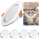 4 pcs LED Spotlight Waterproof IP44 Neutral White Light 4000K, Ultra Thin Design for Bathrooms and Living Rooms