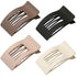 4-Pack Multicolored Hair Clips, Ergonomic Curved Flat Clips for Thin and Thick Hair with Strong Grip, Oval/Square