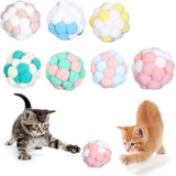 Colorful Cat Toy 7-pack with Bell for Stress Relief and Interactive Play, 7 pieces