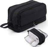 4 Compartments Multifunctional Pencil Case with Handle, Portable Pencil Bag, Black, Large