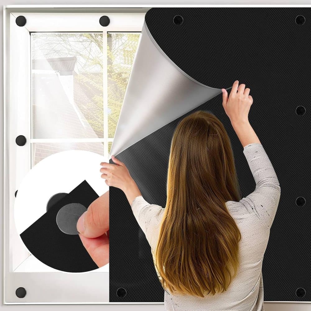 Blackout curtain roller blind 100% blackout, 130×145cm