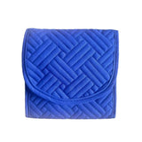15cm Travel Jewelry Box with Compartments, Dark Blue Compact Jewelry Storage Bag Easy to Carry in Your Bag