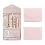 Compact Travel Jewelry Box with Compartments, Pink, 23cm