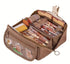 Large Waterproof Pencil Case with Zipper, Multifunctional Travel Pencil Box for Students & Office, Brown