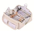 Large Waterproof Pencil Case with Zipper, Multifunctional Travel Pencil Box for Students & Office, Beige